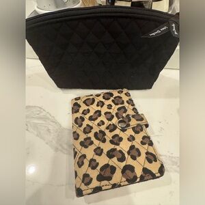 Vera Bradley, cosmetic bag, and passport case